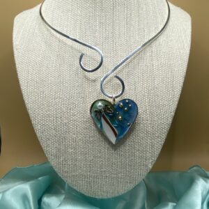 Set de gargantilla y colgante de corazón (Rare Find)