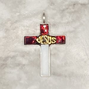 Cruz blanca y roja