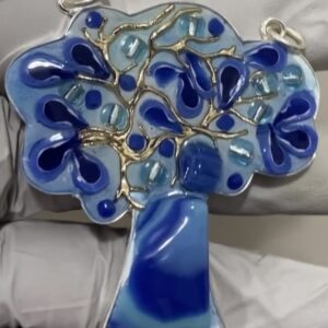 Colgante árbol azul