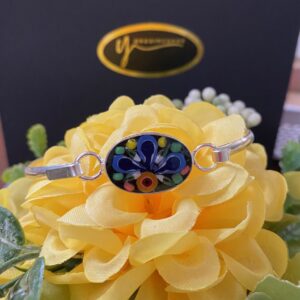 Pulsera ovalada filati azul
