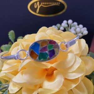 Pulsera ovalada cristal multi