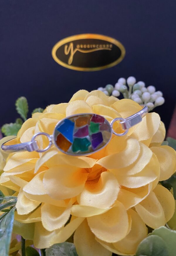 Pulsera ovalada cristal multi