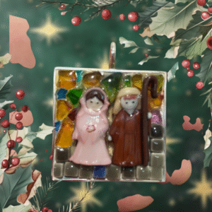 Navidad: Colgante de María y José