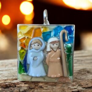 Navidad: Colgante María y  José
