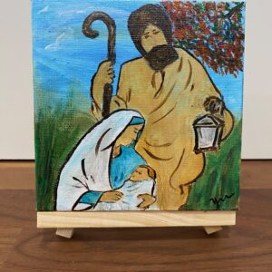 Navidad: Pintura de la sagrada familia