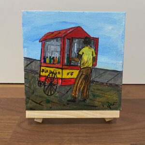 Pintura: Vendiendo piraguas