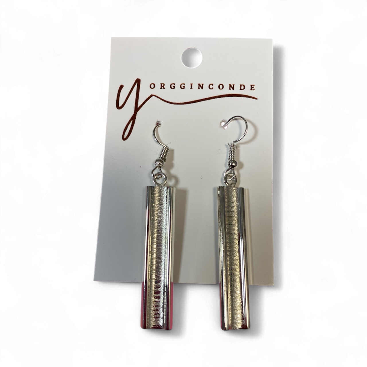 Aretes revestidos en plata