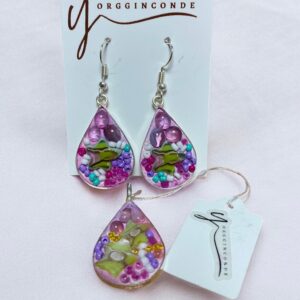 Set de aretes y colgante