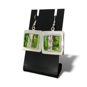 Aretes cuadrados con borde