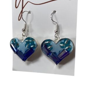 Aretes Corazón con colores de la bandera