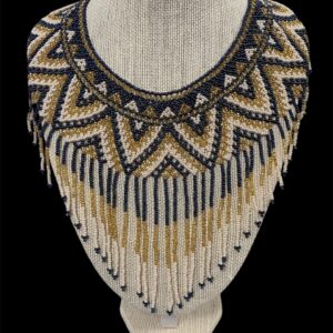 Mostacilla oro, blanco y negro