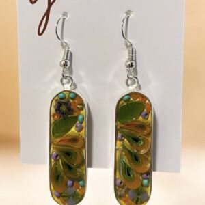 Aretes con murrine tonos amarillo